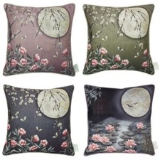 The Chateau by Angel Strawbridge Moonlight Cushions Full Moon Lilies Roses