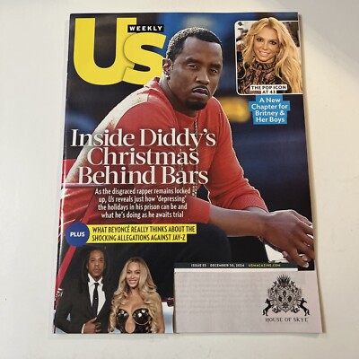 Us Magazine Weekly December 30 2024 Label Cut Diddy Jay-Z Beyonce Britney Spears