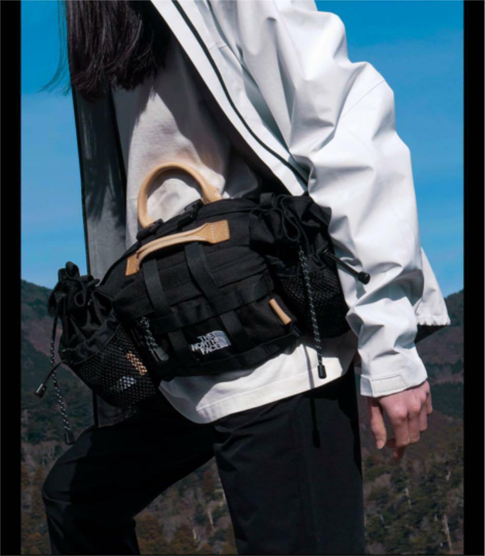 Leather Mountain Waist Bag Black