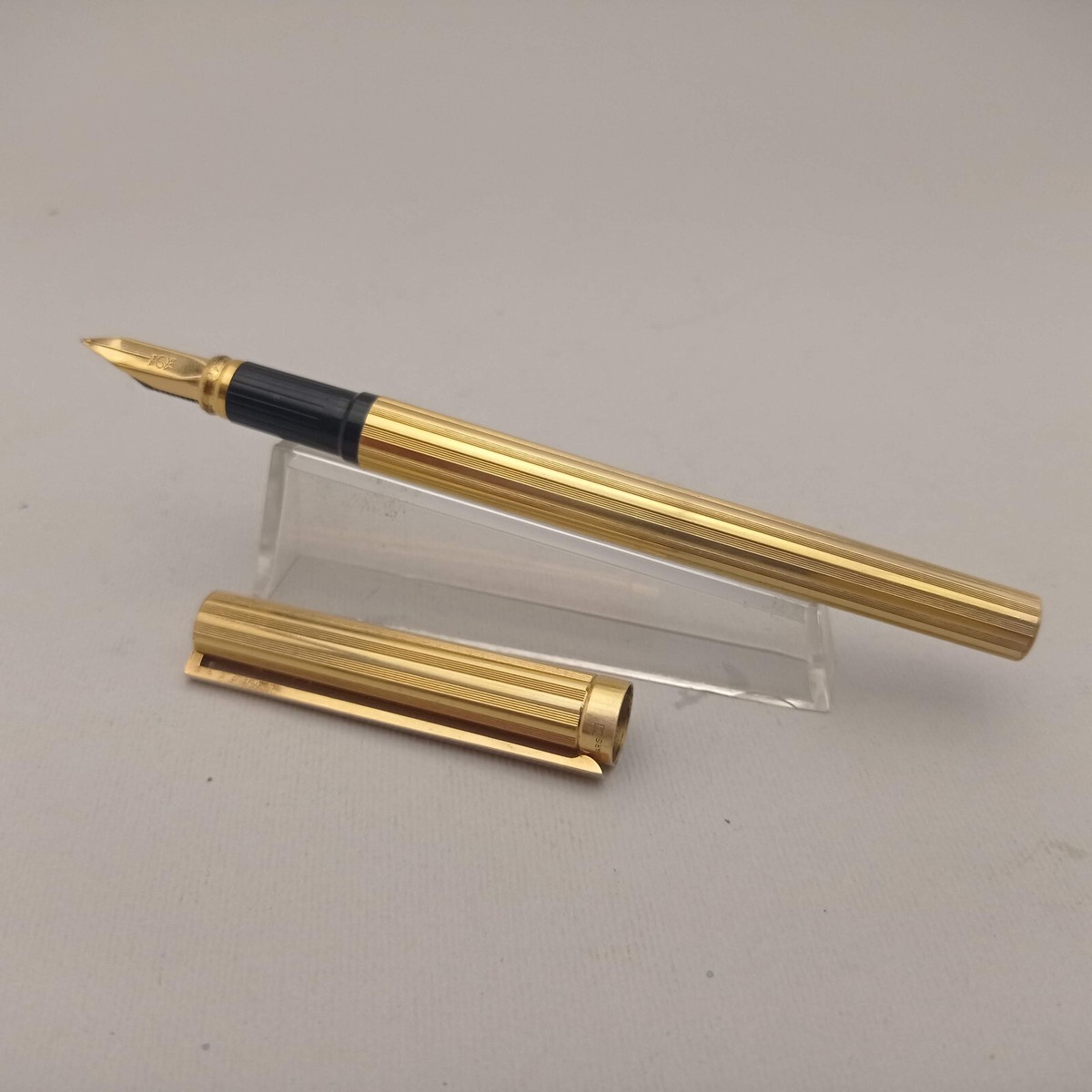 S.T. Dupont 万年筆 ラインD ブラック✕ゴールド ラインD エタニティ