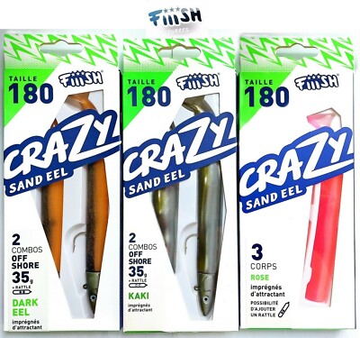 Fiiish Crazy Sand EEL 180mm. Alle Farben, Körper, Doppel Combos, JIG Kopf, Meer