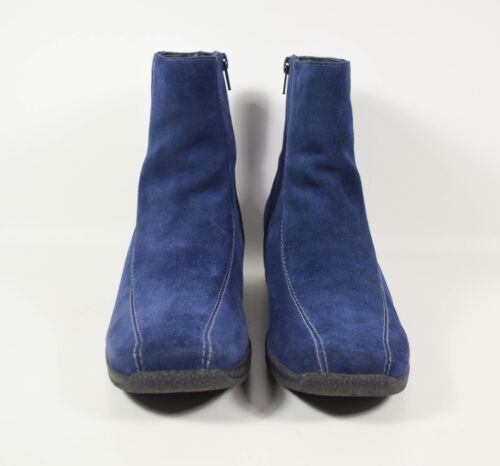 Stivaletti Clarks 2009 Ashlyn blu navy pelle scamosciata zip taglia 8,5M - Foto 2 di 7