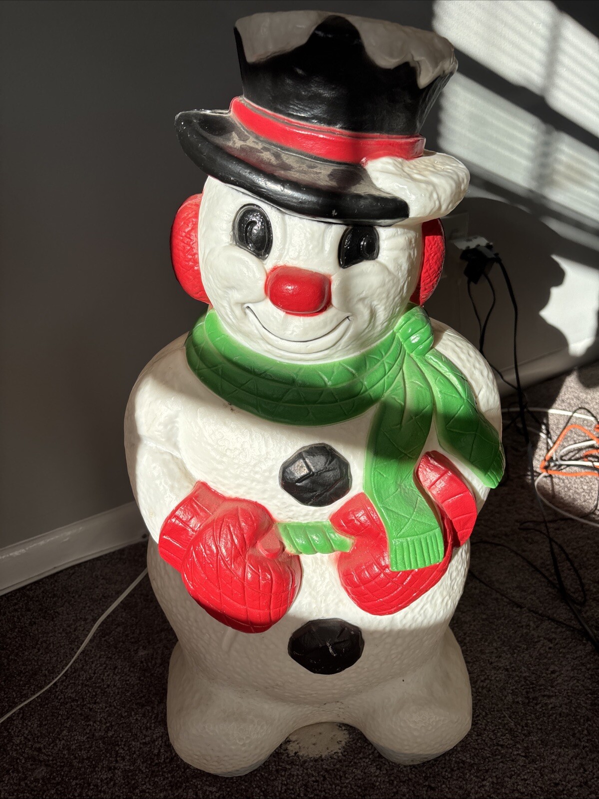 Snow Man Christmas Blow Mold eBay