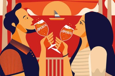 Aperol Spritz Vintage Cocktail Advertising Print Poster Poster Poster Poster