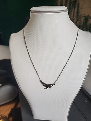 Vintage style copper tone 1928 Dragonfly insect w/ rhinestones on 18'' necklace