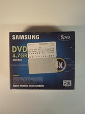 SAMSUNG DVD R 4.7GB 120 minutes Single Sided 5 Pk Jewel Case Factory Sealed