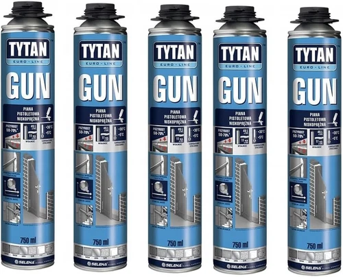 5pcs Tytan Mounting Foam Sealing Filling Insulation Gun Foam 5x750ml