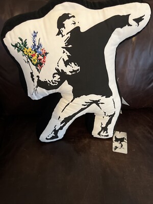 Banksy x Medicom x Sync Brandalism Pillow Plush Cushion Art NWT 