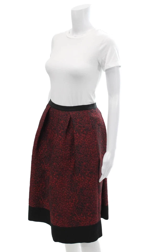 Falda Larga Burberry Mujer Texturizada Plisada Colorblock Cremallera Talla 04 Foto 2 de 4