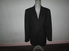 Vtg PENDLETON Charcoal Wool Classic Double Breasted Blazer Jacket 14 USA
