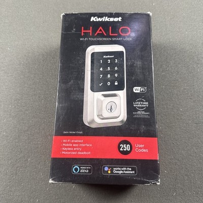 Kwikset Halo Touchscreen WiFi Electronic Smart Door Lock Satin Nickel 939