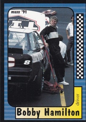 Bobby Hamilton Race Car Driver Maxx 68 NASCAR Auto Racing Card 1991