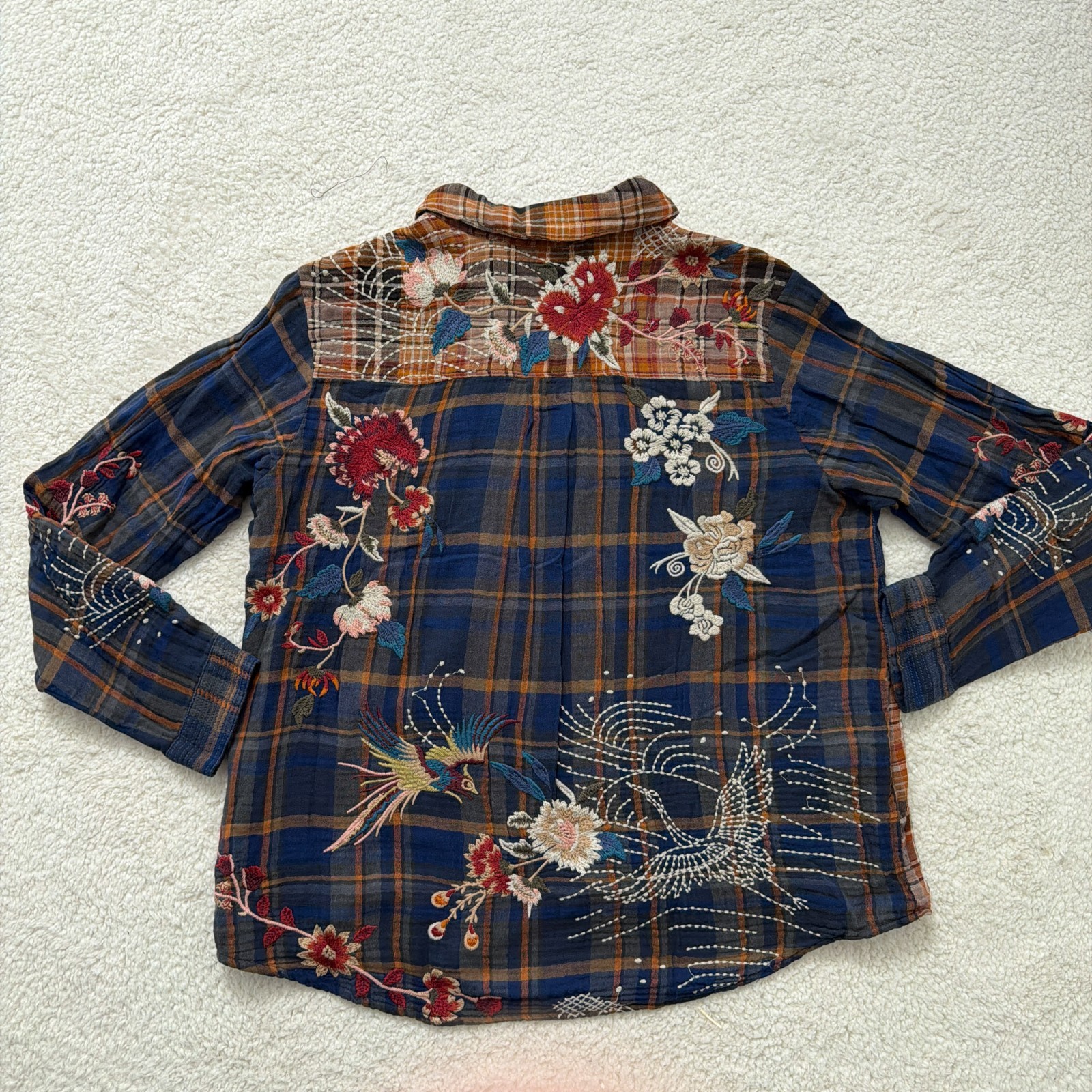 Johnny Was Workshop Embroidered Patchwork Plaid S… - image 8
