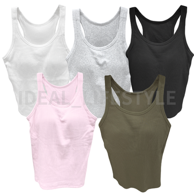 UNIQLO Racerback Bra Top S-3XL Scoop-Neck with-Cups Tank Women