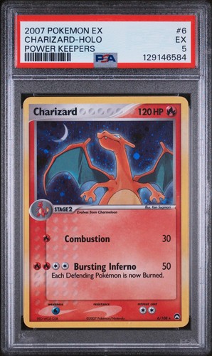 2007 Pokemon Ex Power Keepers Holo Charizard #6 PSA 5