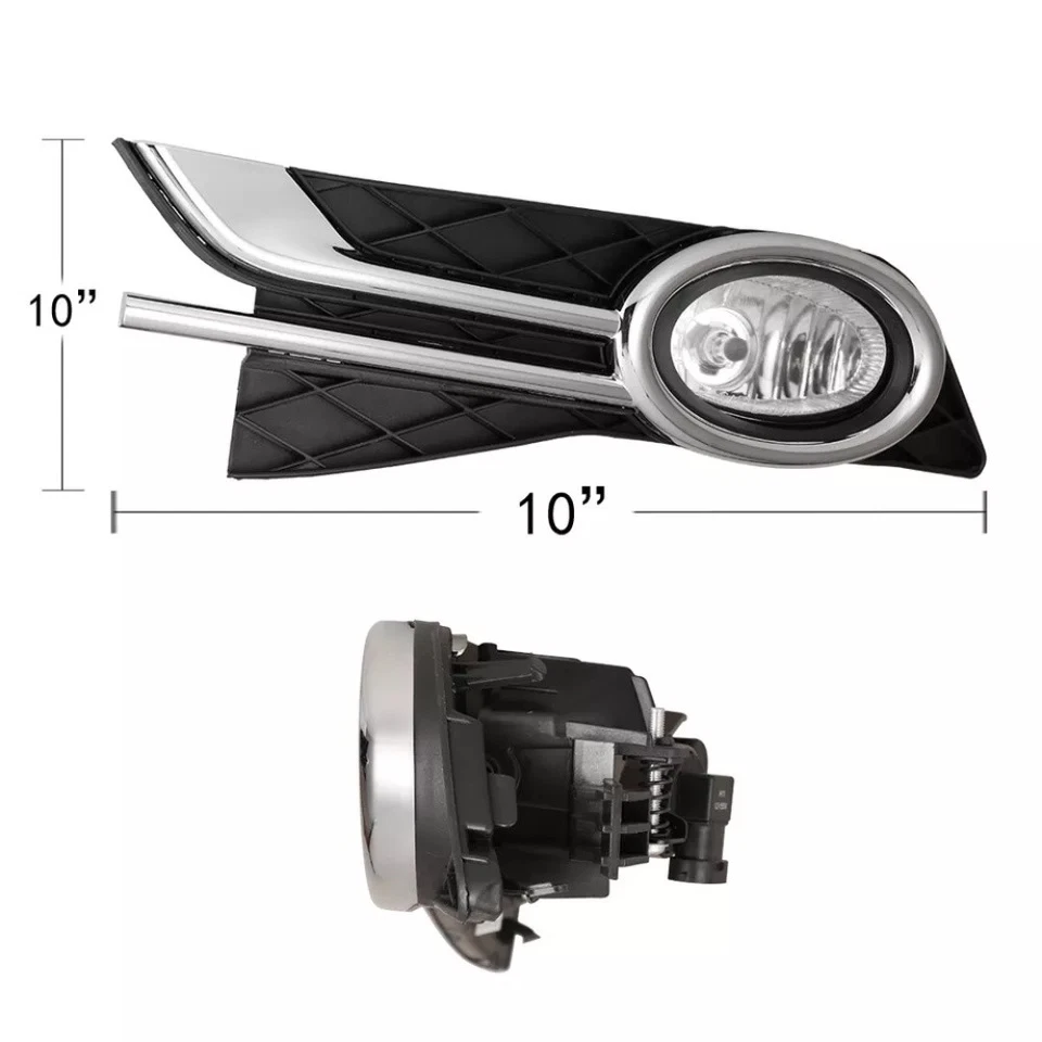 Luces antiniebla transparentes para Honda Odyssey 2014-2017 con bisel + cableado + kit de interruptor Foto 2 de 4