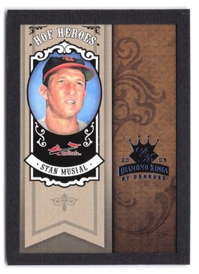 2005 Donruss Diamond Kings - Stan Musial #HH-29 HOF Heroes Blue Frame /100