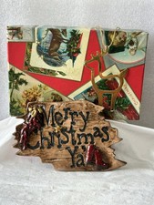 Vintage Box With Two Ornaments Merry Christmas Yall Gold Deer Found In The Attic