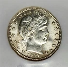 Choice 1909 BARBER QUARTER 25C MS63 NGC Original Light Toning !