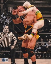 Mascarita Sagrada Brian Cage Signed 8x10 Photo BAS COA Lucha Underground AAA WWE