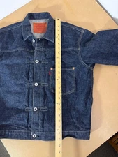 VINTAGE 1998 LEVI'S ONE POCKET (NO FLAP) BELT BACK DONUT BUTTONS JACKET LOT 506