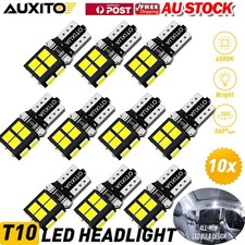10X 194 14smd Light T10 Bulb 168 Map Parker Dome Interior Plate Globe Dash White