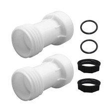 2x IBC S60x6 Adapter Verl&auml;ngerung F&uuml;r Regentonne Ventil Mit 2 Gummi Dichtringen