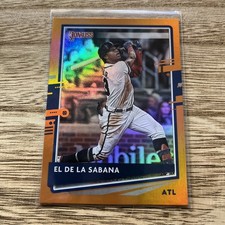2020 Donruss Orange Holo Foil  card of Ronald Acuna Jr. -  Braves