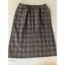 Pendleton skirt vintage black plaid size 12 wool USA Collegiate Academia Preppy