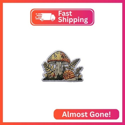 LEMEPINZ Mushroom and Snail Patches, Size 3'' Iron Patch or Sew On Patches for Ba