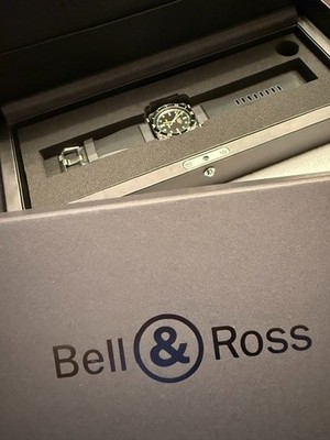 Bell & Ross BR 03-92 42mm Black/Silver Stainless Steel Case Black Rubber...