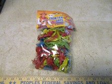 VTG NOS Placo Toys Frontier Days Cowboys Indians Playset Plastic Sealed Bag Toys