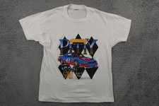 VTG Richard Petty Shirt Mens Large White NASCAR Screen Stars 1000th Start 1986