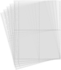 30 Sheets Clear Binder Sleeves A5 Binder Index Card Sleeve Double Sided Plastic