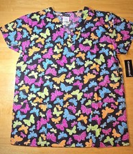 NEW Cassandra O Butterfly Scrubs, SMALL, 5 ship, Each add. item 1 ship