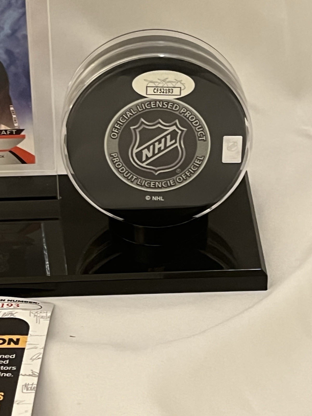 Sidney Crosby Pittsburgh Penguins Autographed Puck 2005 Draft W/ JSA NO RESERVE