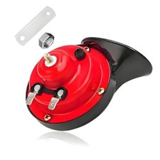 Super Loud Car Snail Horns, 12V 300DB Durable Car Horn Kit, High Low 1 PCS Red