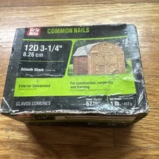 Grip Rite 12 D 3-1/4” Smooth Shank Galvanized Exterior 57 Ct Full Box