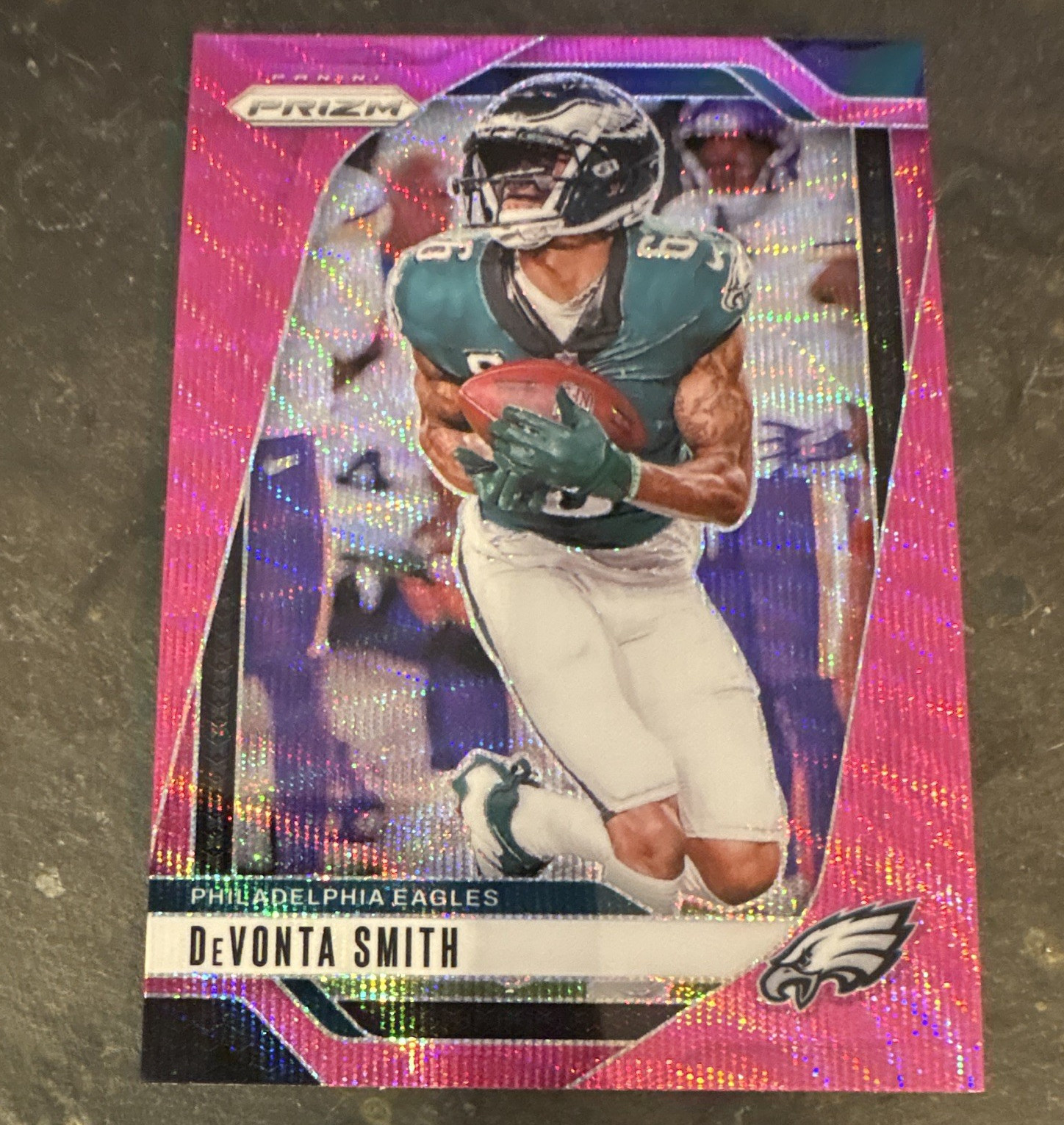 Panini 2024 Prizm DeVonta Smith Pink Prizm Parallel #234 Philadelphia Eagles