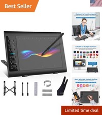 10x6 inch Digital Drawing Tablet HD Screen Graphics tablet with Battery-free Pen