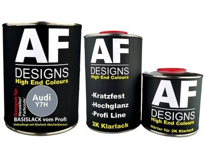 FÜR Audi Y7H Akoyasilber Metallic 2,5L Autolack Set Klarlack Härter
