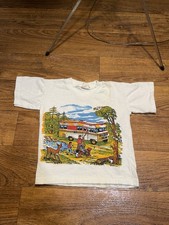 vintage 1970's kid size single stitch T SHIRT youth indie Camping Family