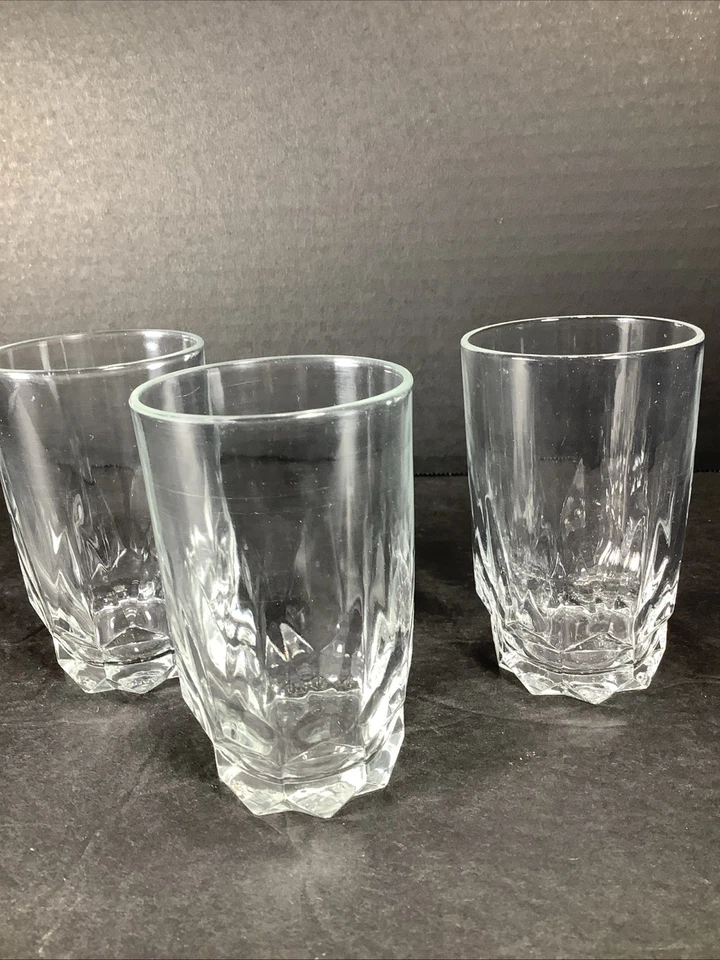 Набор из 3 ~ Arcoroc Франция прозрачный сок стеклянная посуда ~ 5 унций - Изображение 2 из 4