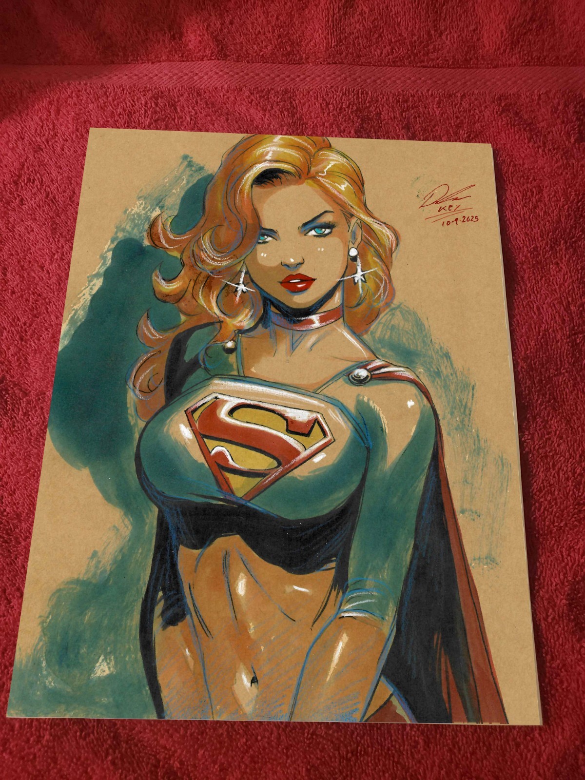 Superwoman Illustration Art Print Signed 8.5x11