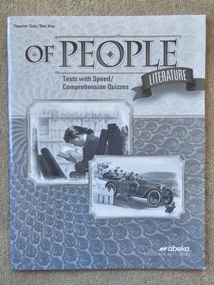 ABEKA OF PEOPLE LITERATURE TESTS WITH SPEED TEACHER COMPREHENSION QUIZ KEY BOOK