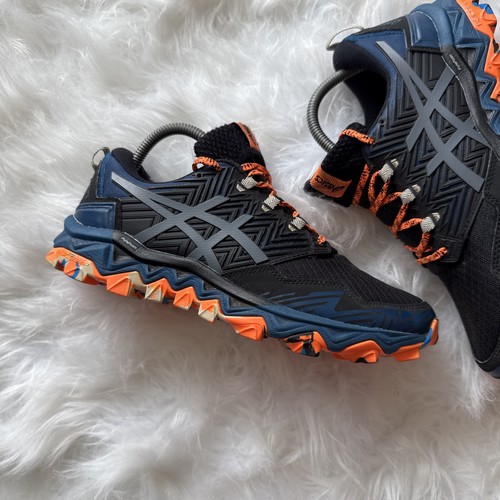 Asics Gel-FujiTrabuco 8 Trail Shoes Men’s Running Black, Orange, Blue Size 7 UK - Picture 3 of 14