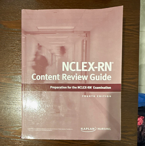 Kaplan Nursing NCLEX-RN Content Review Guide Study Guide Book 4th Ed 2016