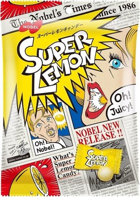 Japanese Lemon Hard Candy Sour Sweet Super Fruit Powder Pop Sugar NOBEL 88g
