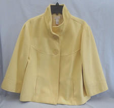 CHICOS Brushed Polyester swing coat jacket Po...