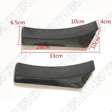 Pair Abs Glossy Carbon Fiber Look Rear Bumper Lip Splitter Protector Universal